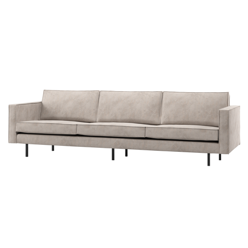 WOOOD 3-zits bank Rodeo - Ribstof - Ecru - 85x277x86 - vtwonen shop