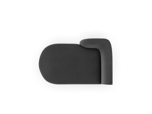 Micadoni - Linker meridiaan "Miley" flueel, grijs - 156x90x70cm