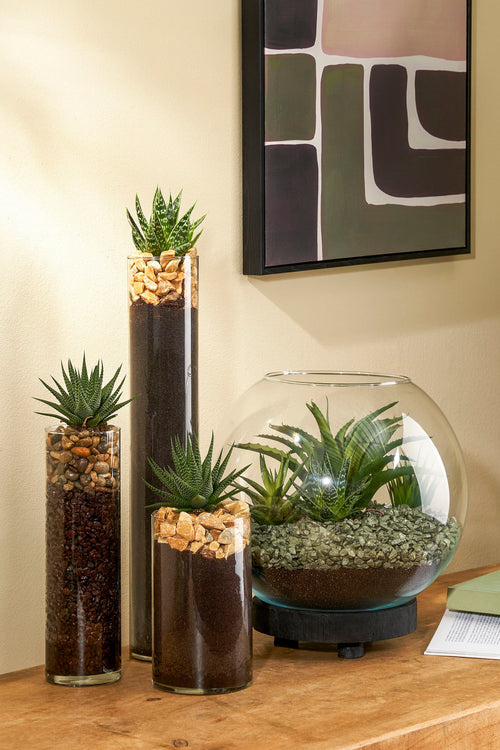 Mica Decorations Babet Bol Vaas - H31 x Ø40 cm - Transparant