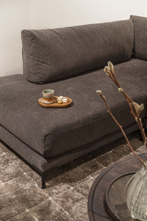 vtwonen lounge bank element rechts Couple - Polyester - Chocolade Bruin - 89x100x200 - vtwonen shop