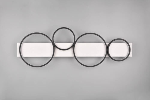 Trio Leuchten plafondlamp Medera - 4 lichts - 100  x 8   cm - zwart wit - vtwonen shop