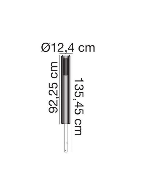 Nordlux buitenlamp Aludra - 1 lichts - 12.4  x 95   cm - aluminium - vtwonen shop