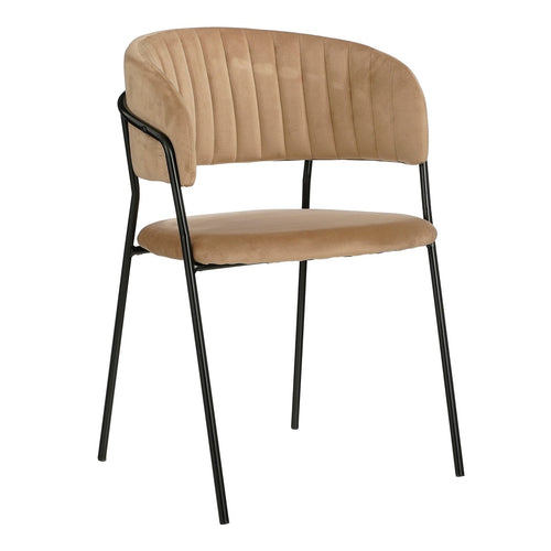 Mica Decorations Moony Eetkamerstoel - Velvet - Beige