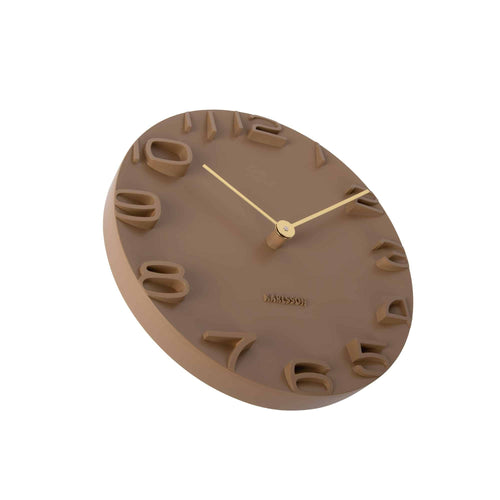 Karlsson wandklok On The Edge - bruin - Ø42cm