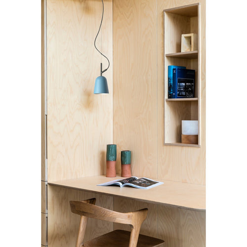 Faro STUDIO 11cm Dome Hangende Plafondlamp Mat Zwart, Blauw