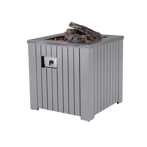 Cozy Living vuurtafel Faro grijs 60x60 cm - gas - vtwonen shop