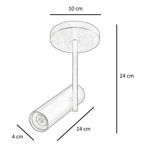 Highlight spot Trend - 1 lichts - 10  x 24   cm - zwart - vtwonen shop