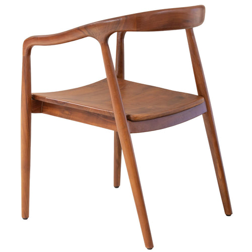 DÉJA Living Eetkamerstoel Lasse - Walnoot Hout - Set van 2