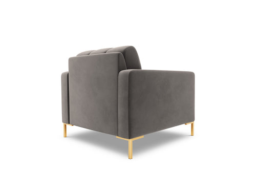 Cosmopolitan Design Fauteuil Bali flueel, lichtgrijs - 96x87x75cm