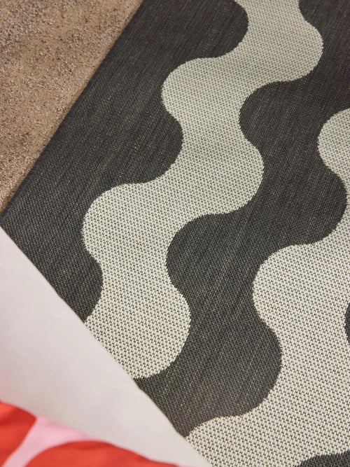 benuta binnen- en buitenkleed Metro - zwart/wit - 200x290 cm