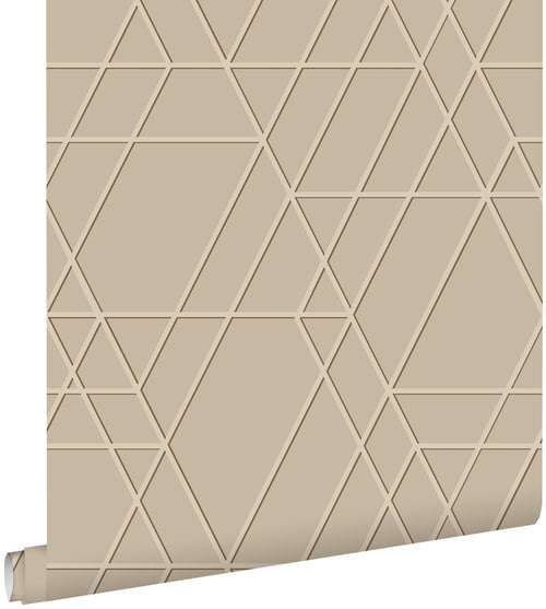 ESTAhome behang grafisch 3D motief beige - 50 x 900 cm - 139601 - vtwonen shop
