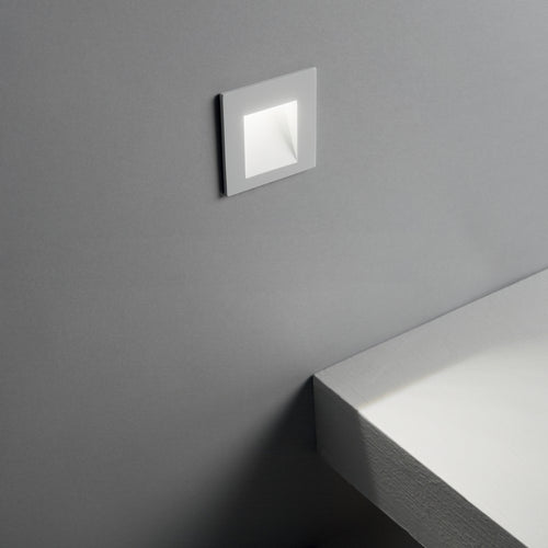 LED Buiten Vierkante Inbouw Wandlamp Antraciet IP65, 3000K