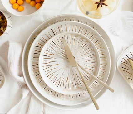 S|P Collection - Dessertmes mat goud Terno - Set van 6
