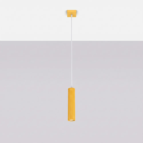 Sollux Lighting Hanglamp KARBON 1 geel - 8x8x118cm