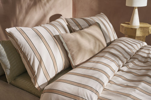 vtwonen Dekbedovertrek Fun Stripe - 260 x 220 cm - Naturel