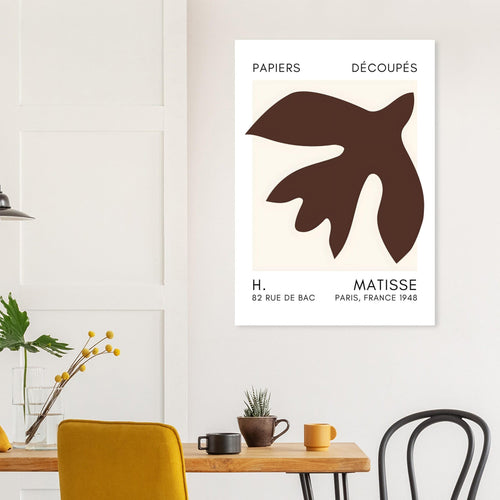 Artfulprints Poster Matisse – Floating forms brown   - 50x70 cm - Bruin