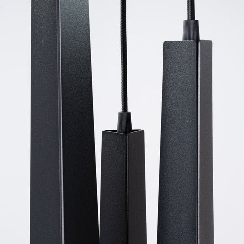 Sollux Lighting Hanglamp PRYSM 3P zwart - 19,5x19,5x120cm