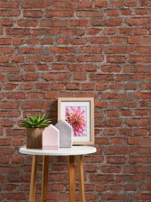 A.S. Création behang bakstenen roest bruin - 53 cm x 10.05 m - AS-361392 - vtwonen shop