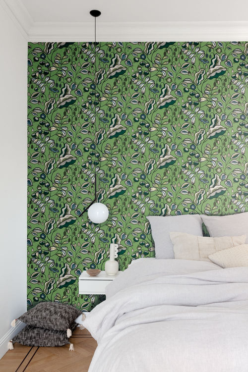 Masureel behang bladeren groen - 53 cm x 10.05 m - 631882 - vtwonen shop