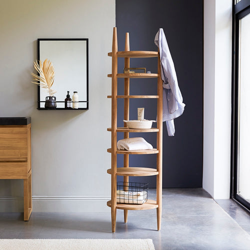 Tikamoon Massief teakhouten kolomkast - Naturel