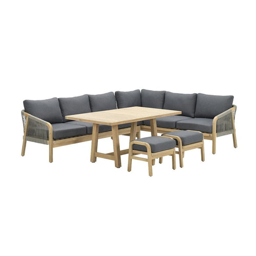 Santos lounge-diningset-5-dlg-links-acacia white wash-dgrijs-mgrey - vtwonen shop