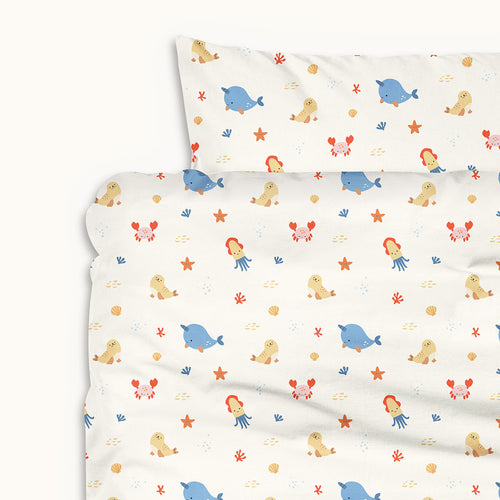 Petite Amélie Dekbedovertrekset – 140x200 cm – 100% Biologisch Katoen - Océan - vtwonen shop