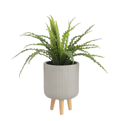 Mica Decorations Asplenium Kunstplant in Bloempot Stan - H54 x Ø66 cm - Groen