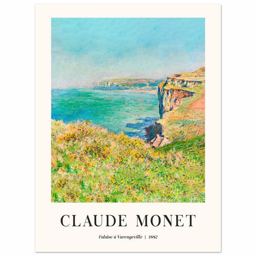 Artfulprints  Claude Monet - Falaise à Varengeville   poster 30x40 cm