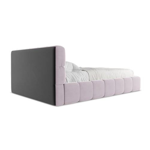 LaMiaSofa Bed met opbergruimte Roma - velours - lavendel - 160x228x82