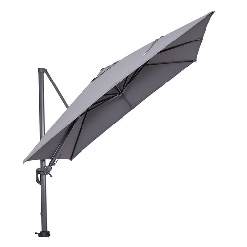 Hawaii parasol - 300x300 cm - carbon black - licht grijs - vtwonen shop