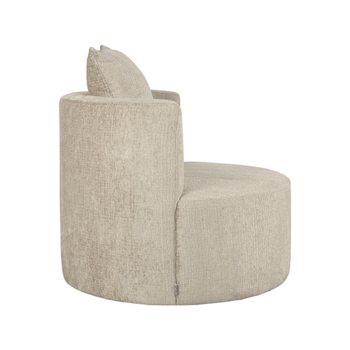 LABEL51 Fauteuil Evy - Beige Velvet - 90x90x75cm - vtwonen shop