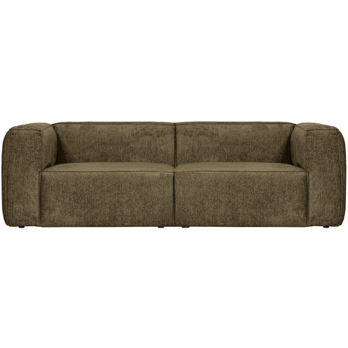 WOOOD 3.5-zits bank Bean - Structure Velvet - Moss - 73x242x96 - vtwonen shop