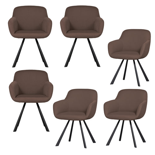 WOOOD eetkamerstoelen Juno - Mesh - Epresso - Set van 6