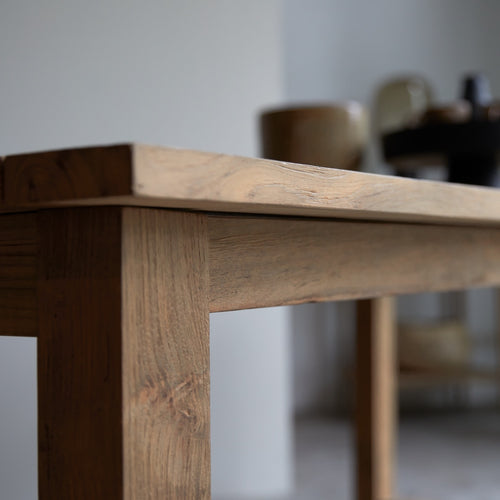 Tikamoon Eettafel van gerecycled massief teakhout voor 6/8 personen - Naturel - vtwonen shop