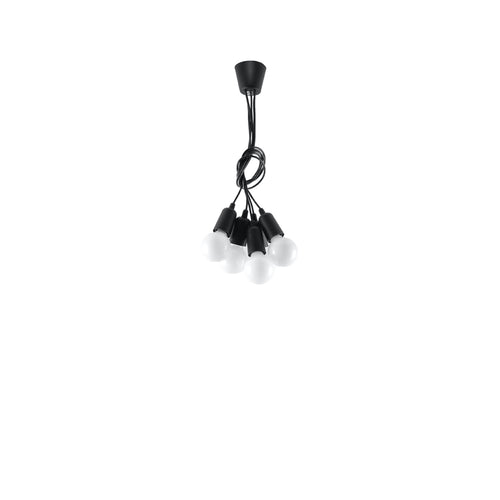 Sollux Lighting Hanglamp DIEGO 5 zwart - 25x25x90cm