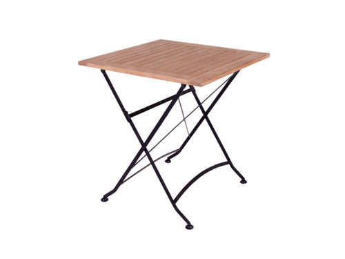 MaximaVida inklapbare vierkante tuintafel Toscana 70 cm zwart - 100% FSC excellent acacia