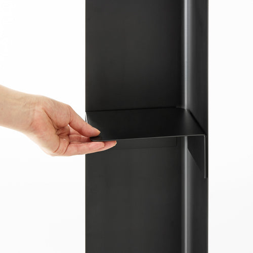 Yamazaki Tower Toiletrolhouder op wielen smal - Zwart - vtwonen shop