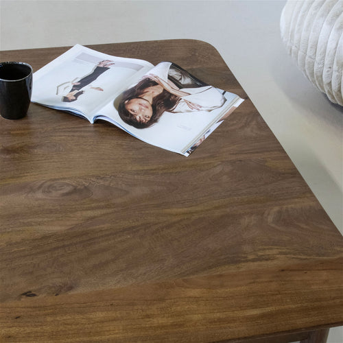 Giga Meubel Salontafel Lana - Naturel Mangohout - 100x100x45cm - vtwonen shop