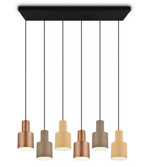 Trio Leuchten hanglamp Agudo - 6 lichts - 85  x 150   cm - zwart