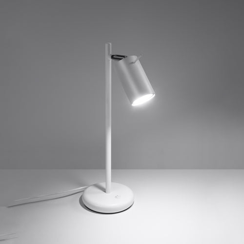 Sollux Lighting Tafellamp RING wit - 14,5x19,5x43cm