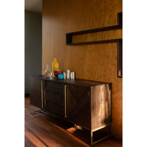 Dutchbone Class Dressoir Hoog Acaciahout Donkerbruin - vtwonen shop