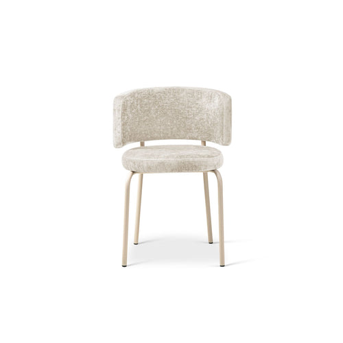 Set van 2 stoelen Dora chenille lichtbeige - 57x58x75cm