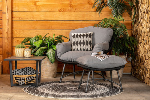 Ivy bijzettafel - 62,5x62,5xH47 cm - carbon black - vtwonen shop