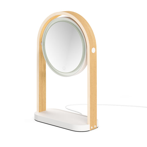Umbra LED-spiegel voor kaptafel Belwood - 25 x 12 x 38 cm - wit/naturel