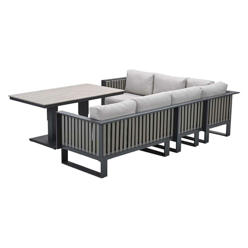 Garden Impressions lounge dining set Gabon taupe - 5-delig - vtwonen shop