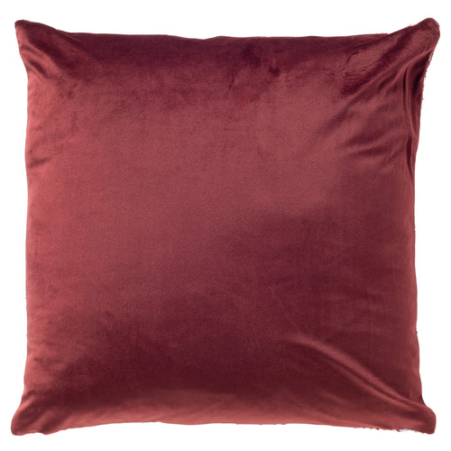 LENNOX - sierkussen 45x45 cm - chenille - Maroon Banner - multicolour