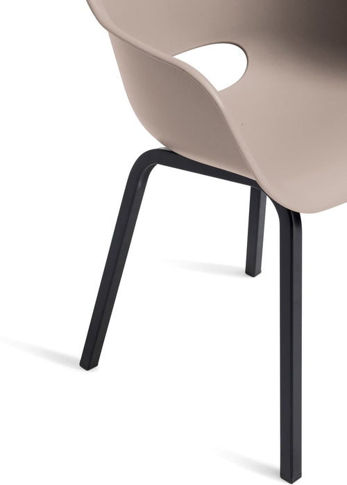 Keter Noa Tuinstoel - 2 stuks - 80x55x67cm - metalen frame - Soft Beige