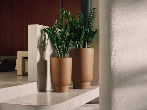 elho amber grail high 40 karamel | planter | Geschikt voor binnen en buiten