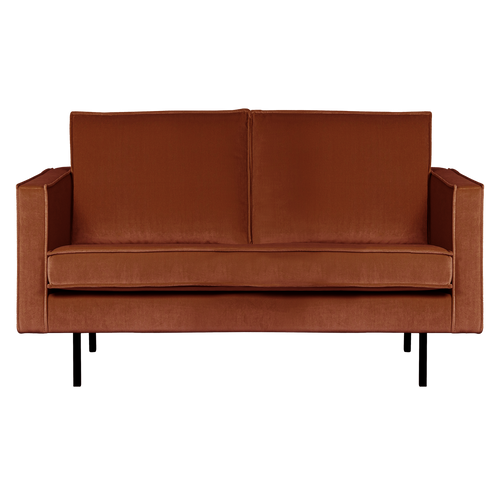 WOOOD 2-zits bank Rodeo - Velvet - Roest - 85x150x86