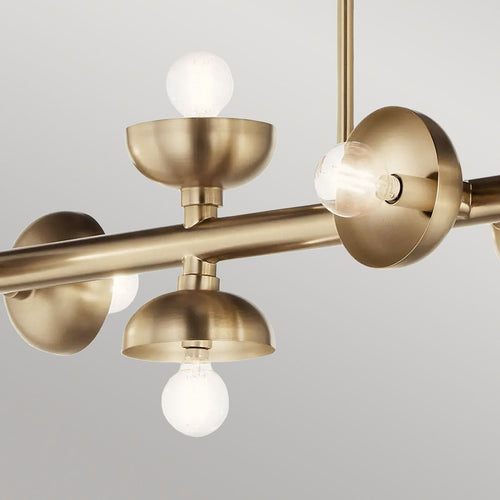 Bar Pendelleuchte Deckenleuchte Modern Champagner Bronze 10x E14